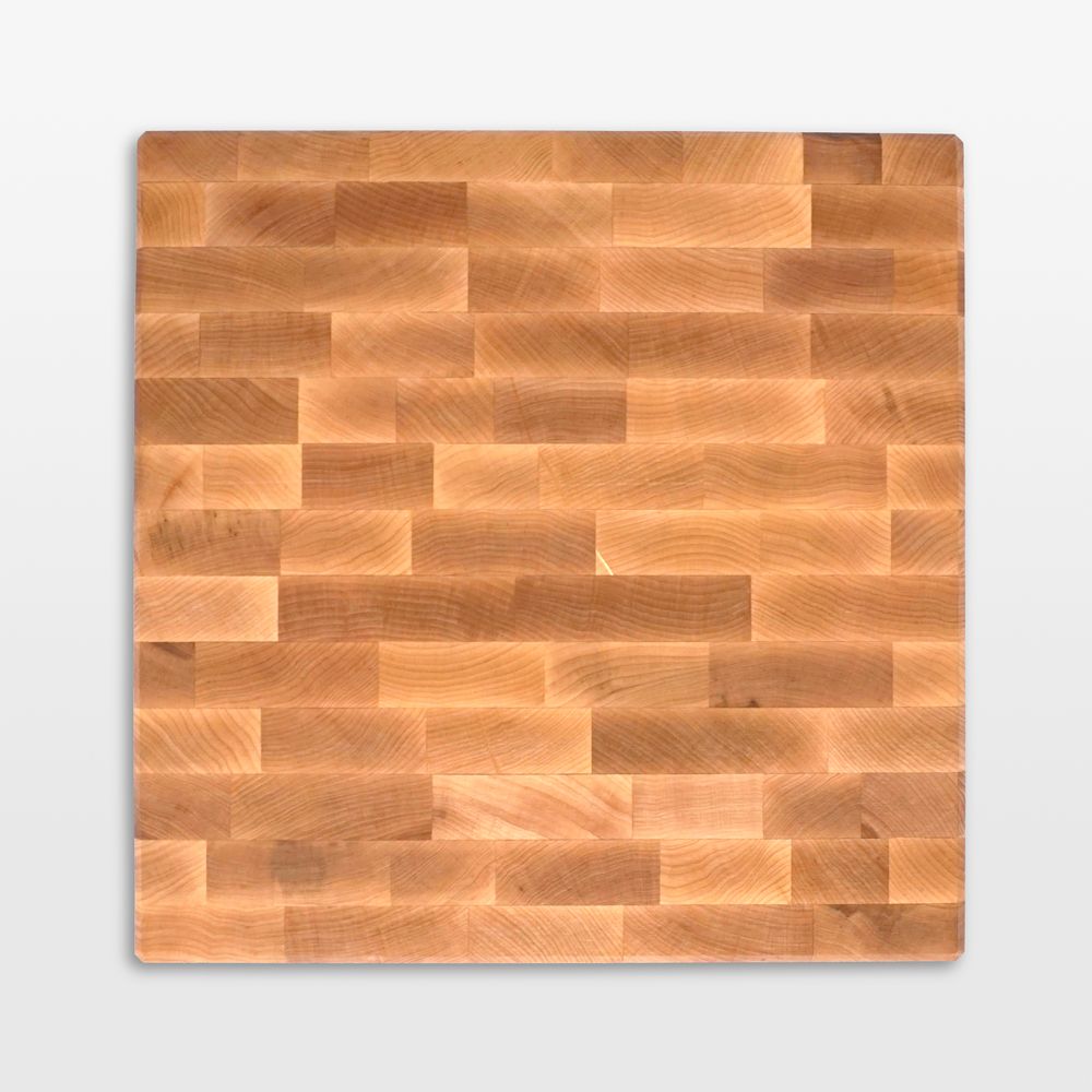 JK Adams Professional End Grain Maple Square Cutting Board, 16"x16"x2"