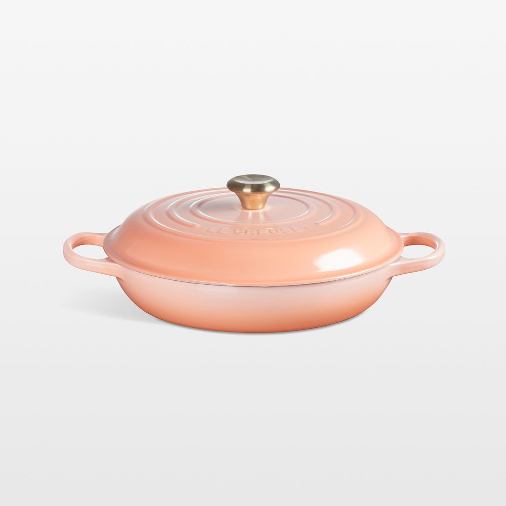Le Creuset Signature 3.5-Qt. Peche Enameled Cast Iron Braiser