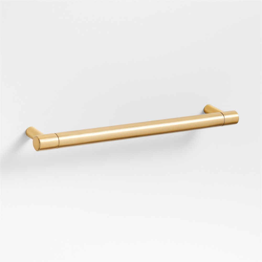 Modern Flat-End Brushed Brass Cabinet Drawer Bar Pulls