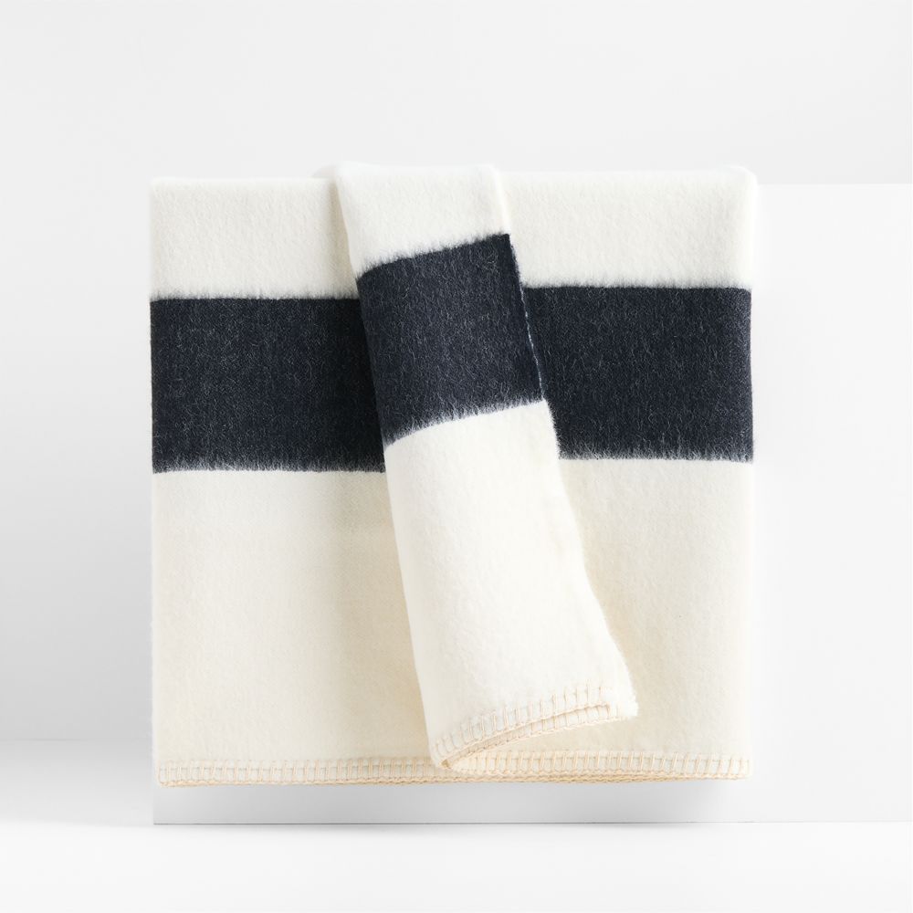 Blacksaw Mason 50"x70" Alpaca Ivory Throw Blanket