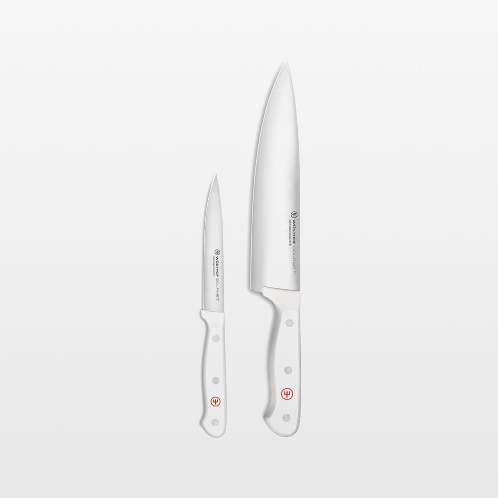 Wusthof Gourmet White Chef's Knife and Utility Knife Set