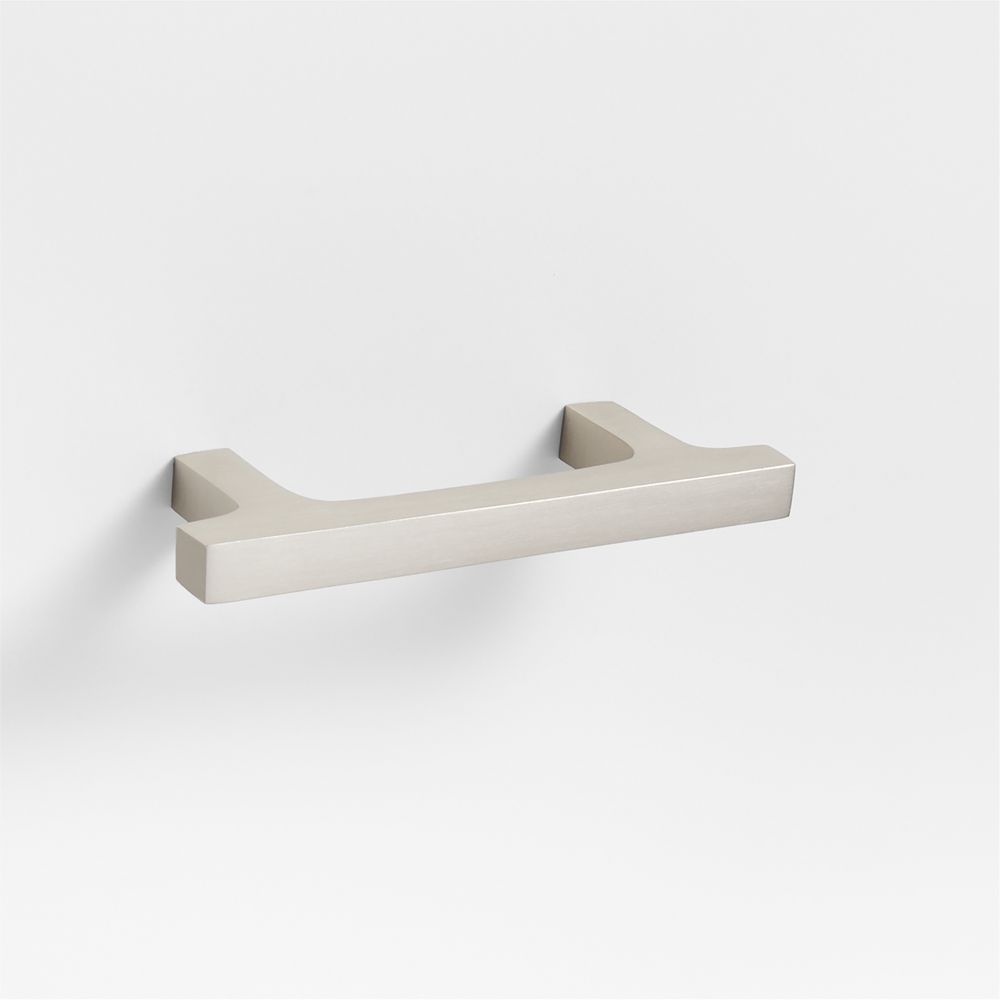 Square Edge Brushed Nickel Cabinet Drawer Bar Pulls
