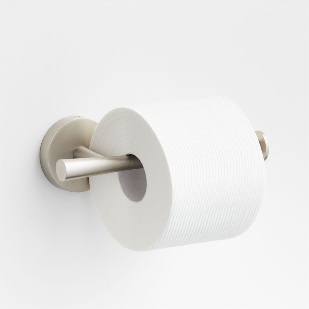 Tapered Nickel Wall-Mounted Toilet Paper Holder
