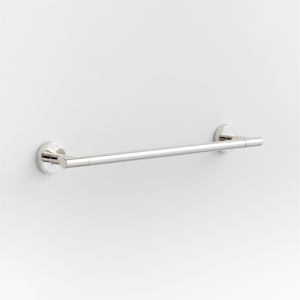 Modern Flat-End Polished Chrome Bath Towel Bars
