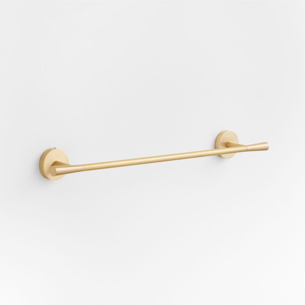 Tapered Brushed Brass Bath Towel Bars