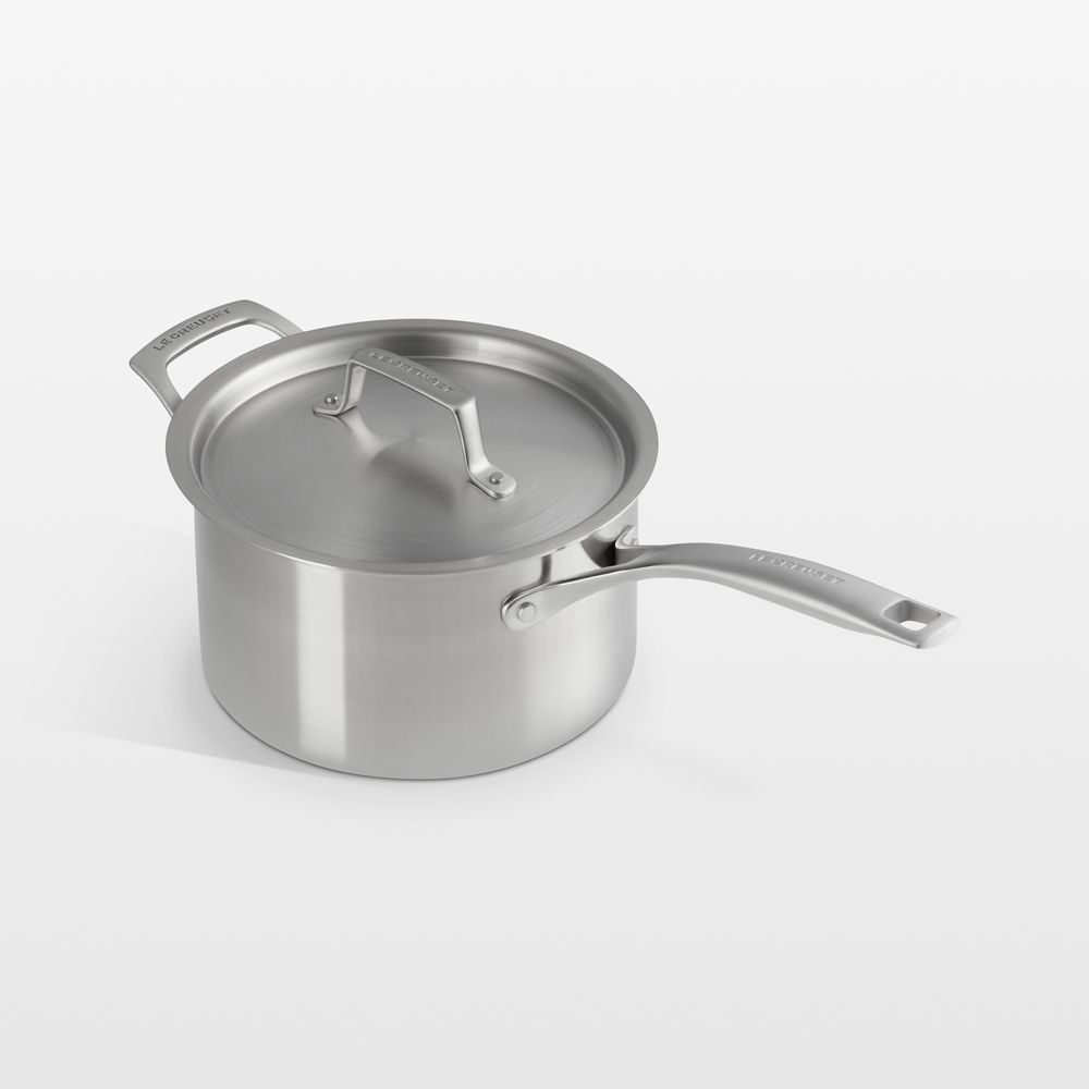 Le Creuset Essential Stainless Steel 4-Qt. Covered Saucepan