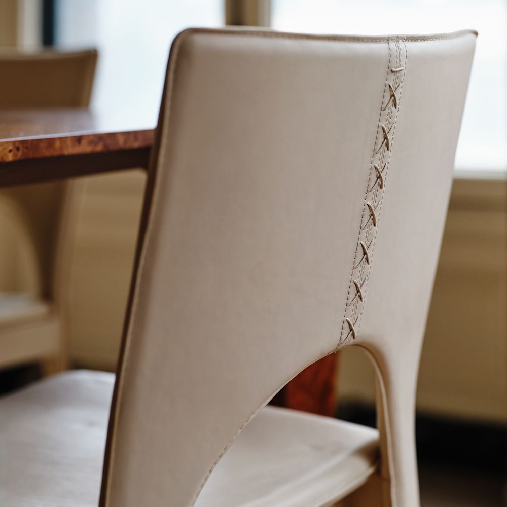 Alternative view of Corsette Leather Dining Chair by Laura Harrier & Tiffany Howell