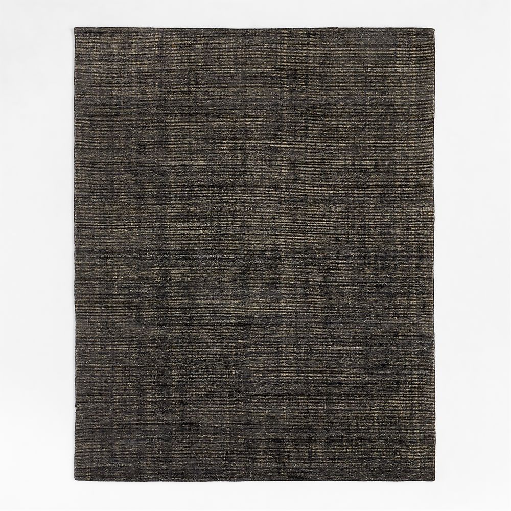 Whistler Viscose and Jute Blend Handwoven Charcoal Black Area Rug