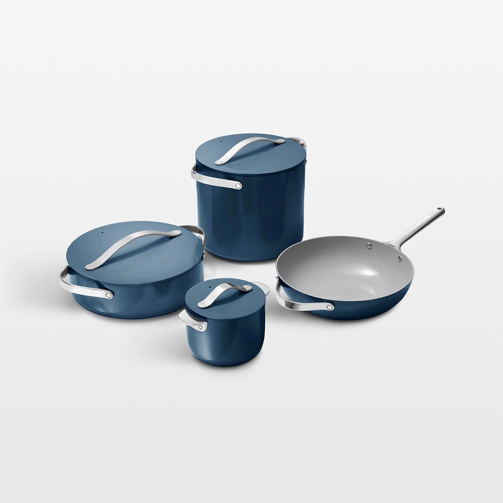 Caraway Cookware+ Navy Ceramic Nonstick 8-Piece Cookware Set