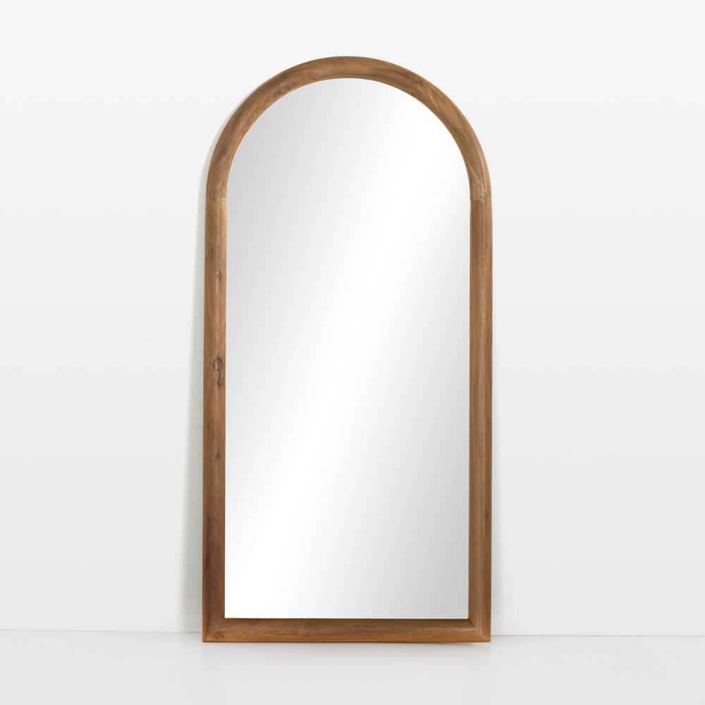 Romy Smoked Acacia Floor Mirror 38" x 77"