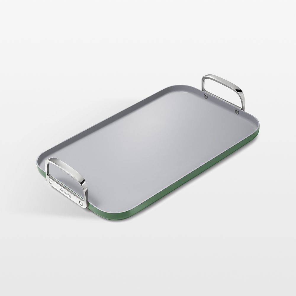 Caraway Sage Ceramic Nonstick Double Burner Griddle
