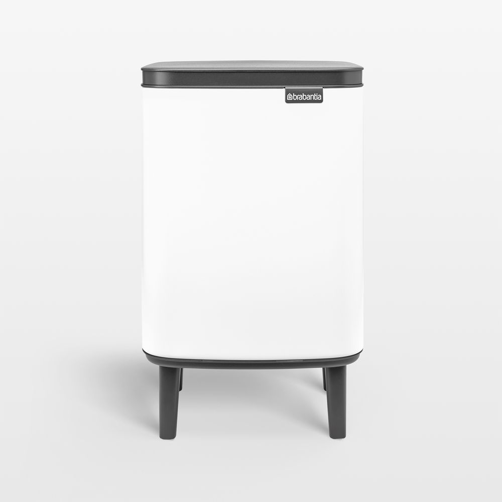 Brabantia Bo Hi Trash Can, White, 1.8 Gallon