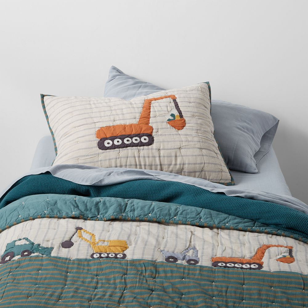 Modern Trucks Organic Cotton Kids Quilt