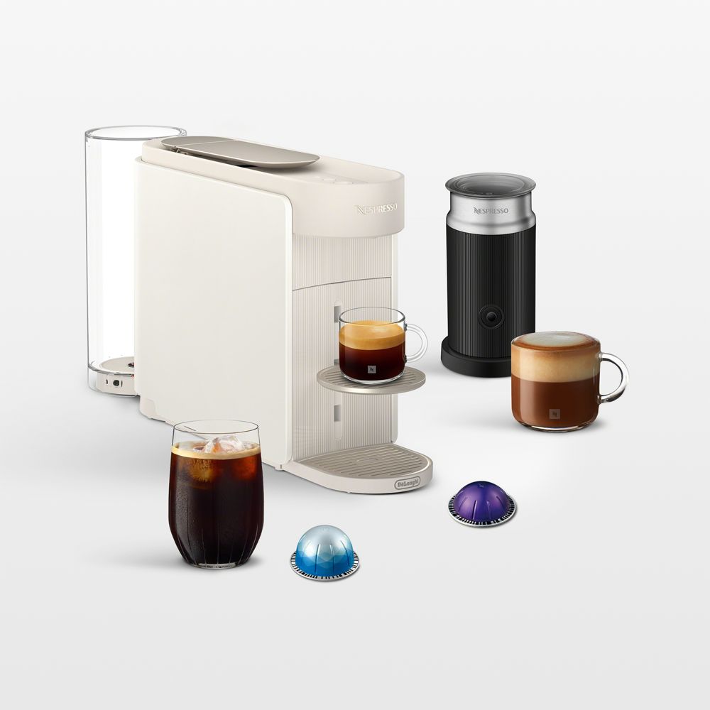 Nespresso by De'Longhi White Vertuo UP Espresso Machine Bundle