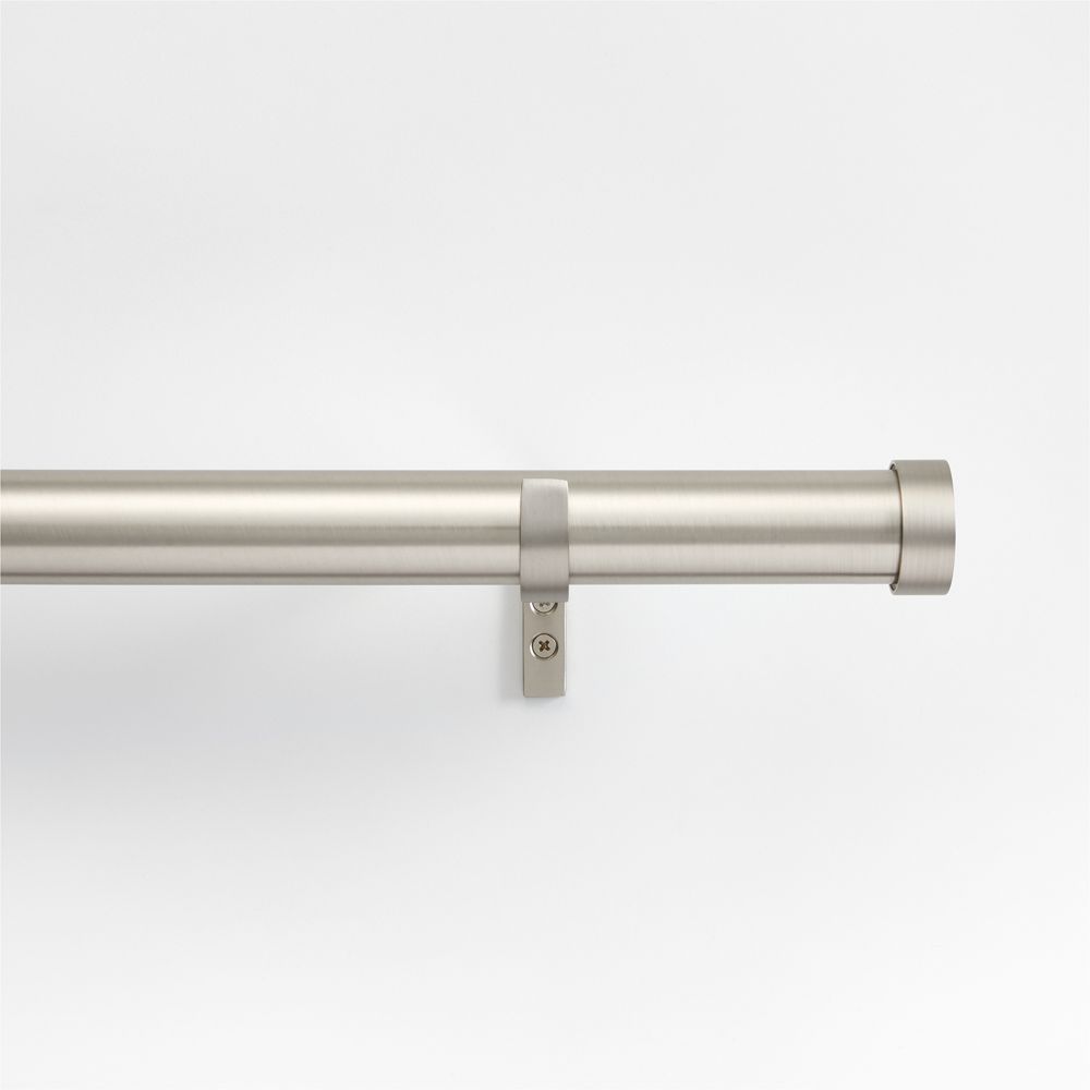 Standard 1"-1.5" Brushed Nickel Window Curtain Rods 28"-170"