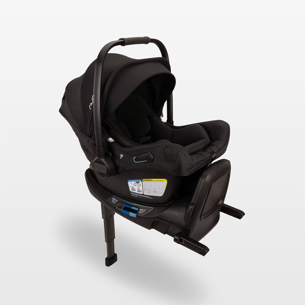 Nuna PIPA aire rx Caviar Reclining Infant Car Seat + PIPA RELX Base