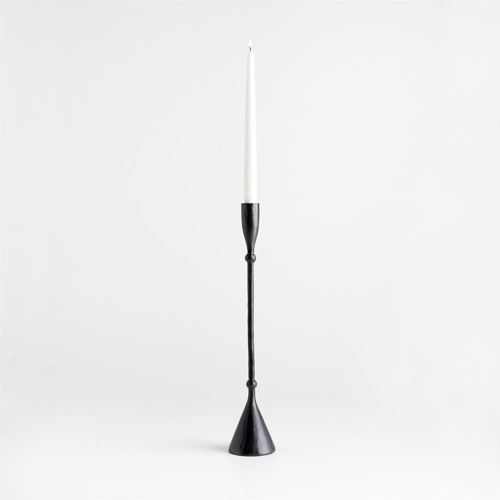 Ferric Black Metal Taper Candle Holders