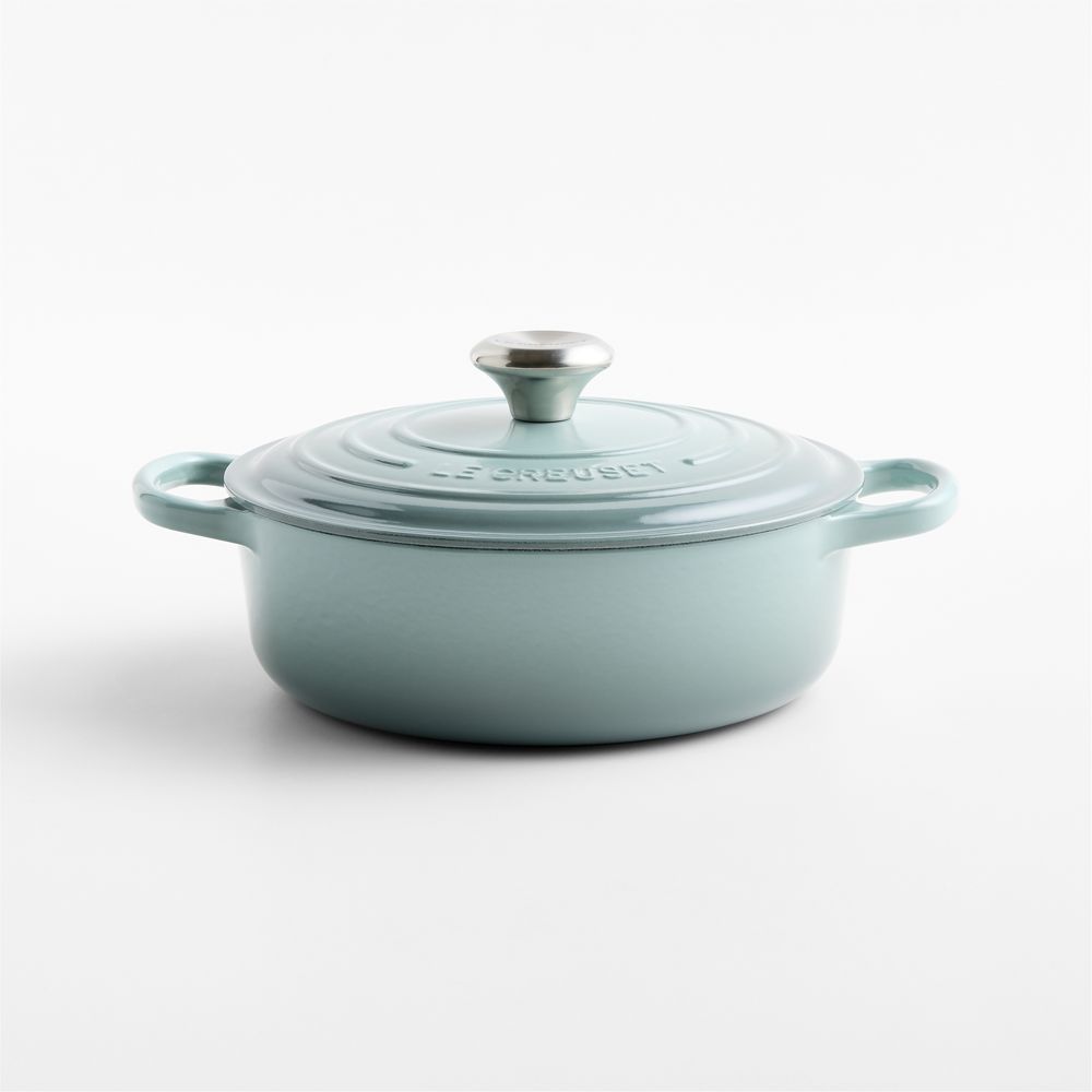Le Creuset Signature 3.5-Qt. Sea Salt Enameled Cast Iron Round Wide Dutch Oven