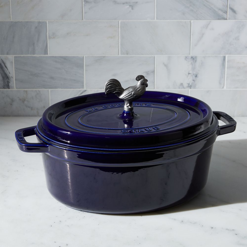 Staub 5.75-Qt. Dark Blue Coq Au Vin Cocotte