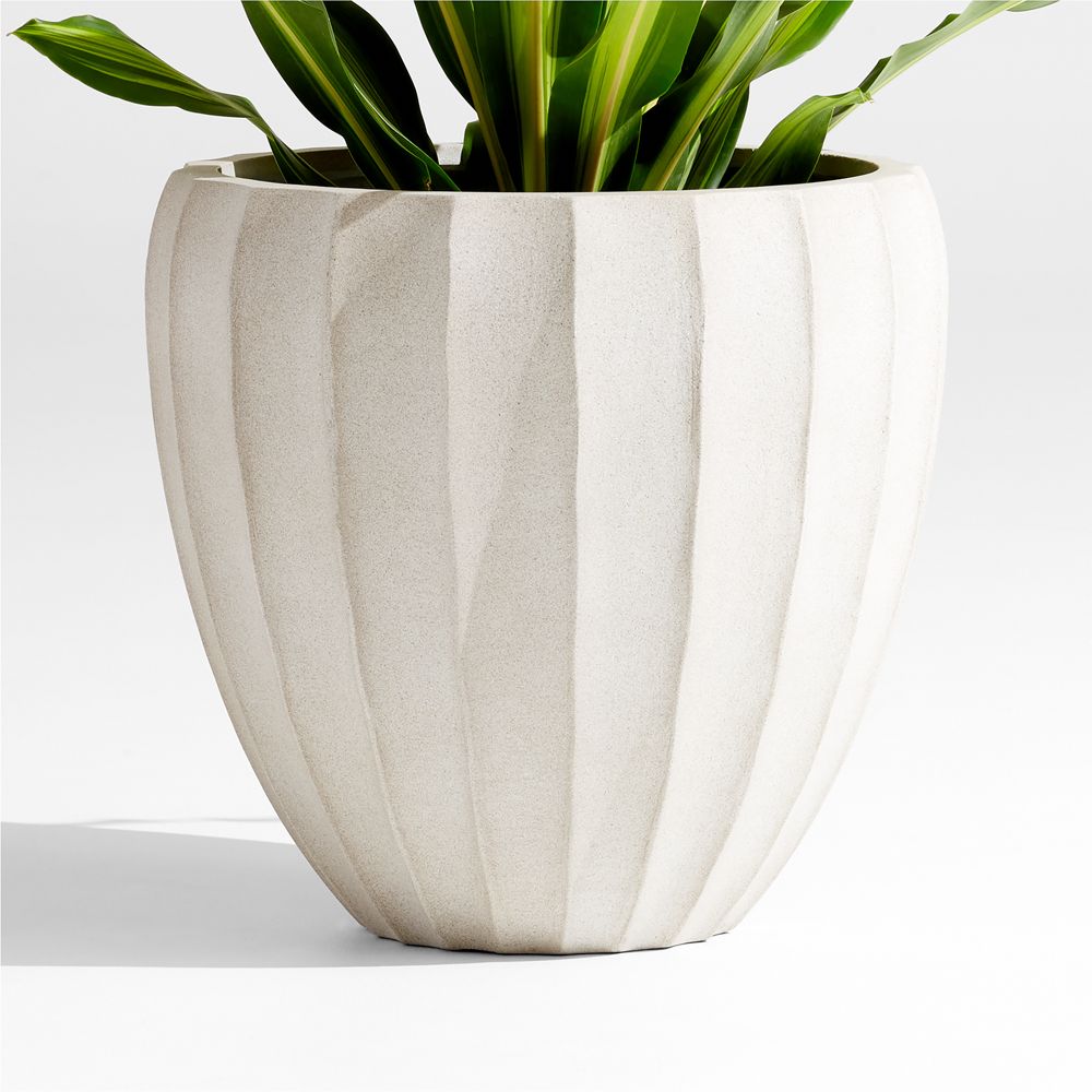 Warren Warm White Ficonstone Outdoor Planters