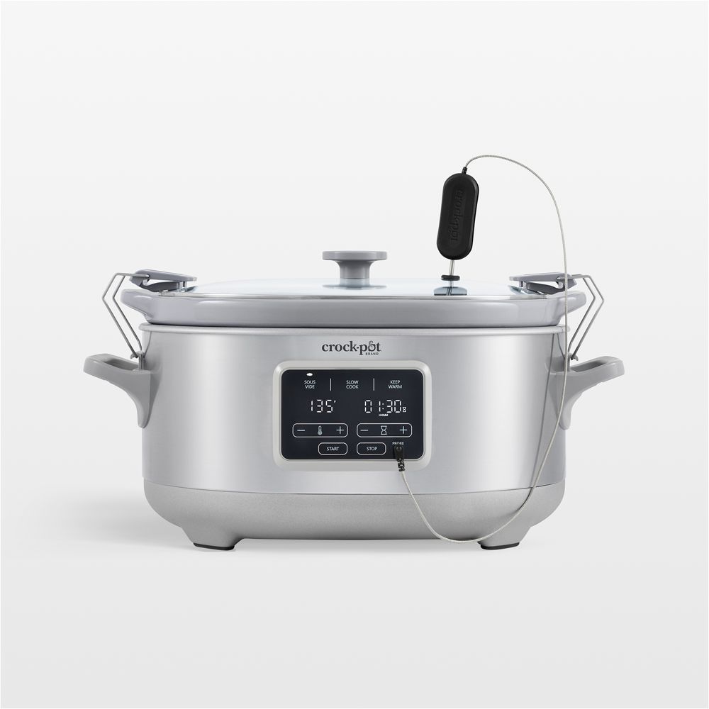 Crock-Pot Programmable 7-Qt. Cook & Carry Slow Cooker with Sous Vide in Stainless Steel