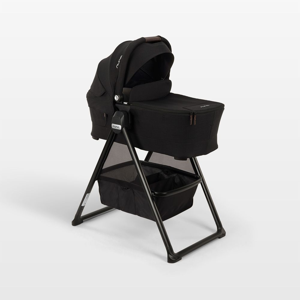 Nuna SWIV + TRIV Black Caviar Baby Bassinet with Stand