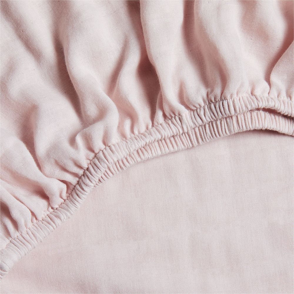 Supersoft Lilac Rose 100% Organic Cotton Gauze Baby Crib Fitted Sheet
