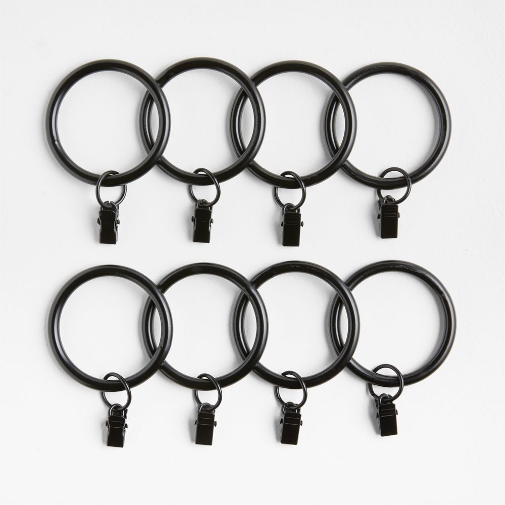 1.5" Window Curtain Rings, Set of 8