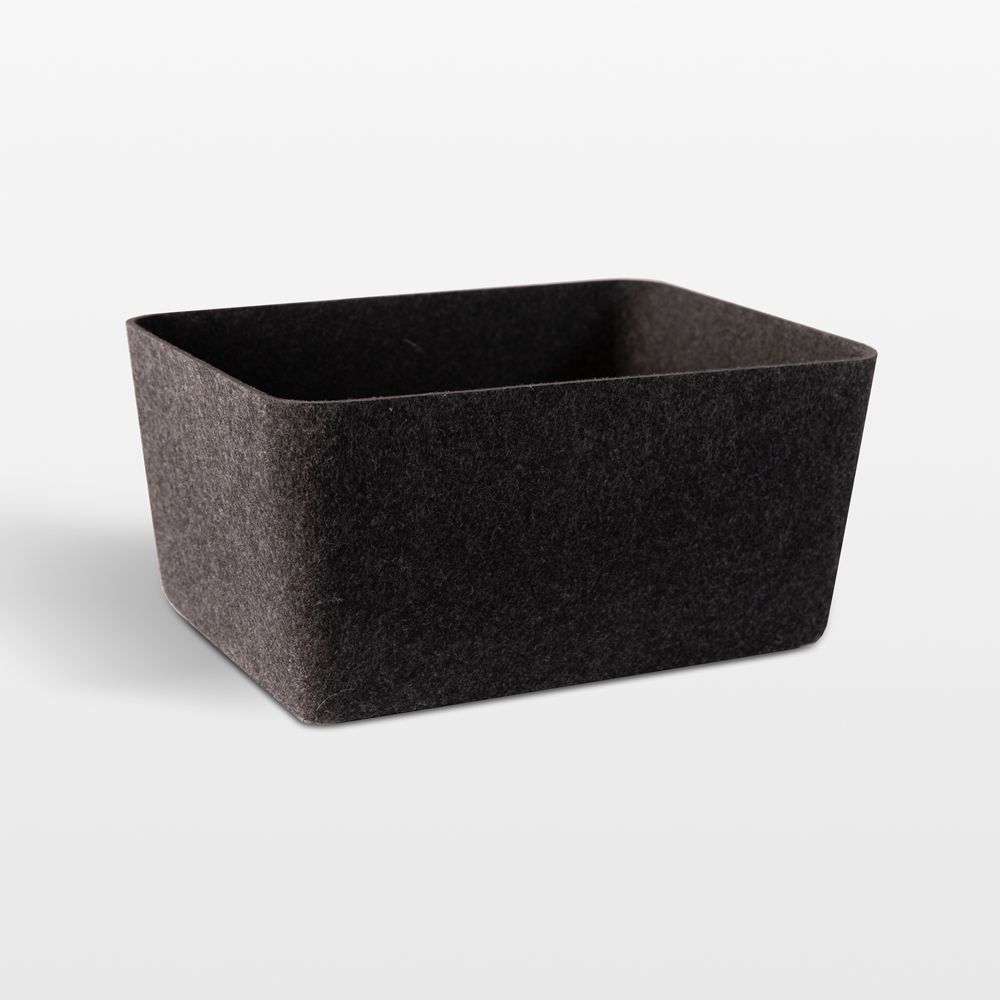 SortJoy Wide Carbon Sculpted Storage Bin