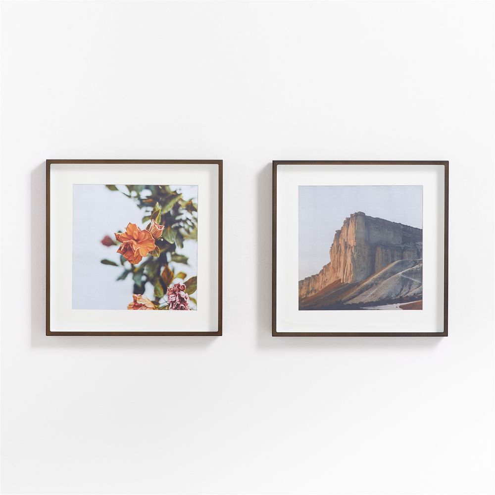 2-Piece Brushed Antique Bronze 11x11 Gallery Wall Frame Set