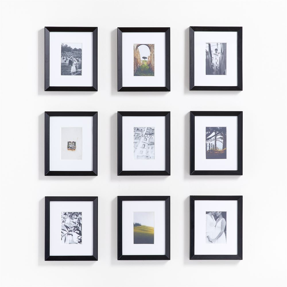 Icon 9-Piece 4x6 Black Gallery Wall Frame Set