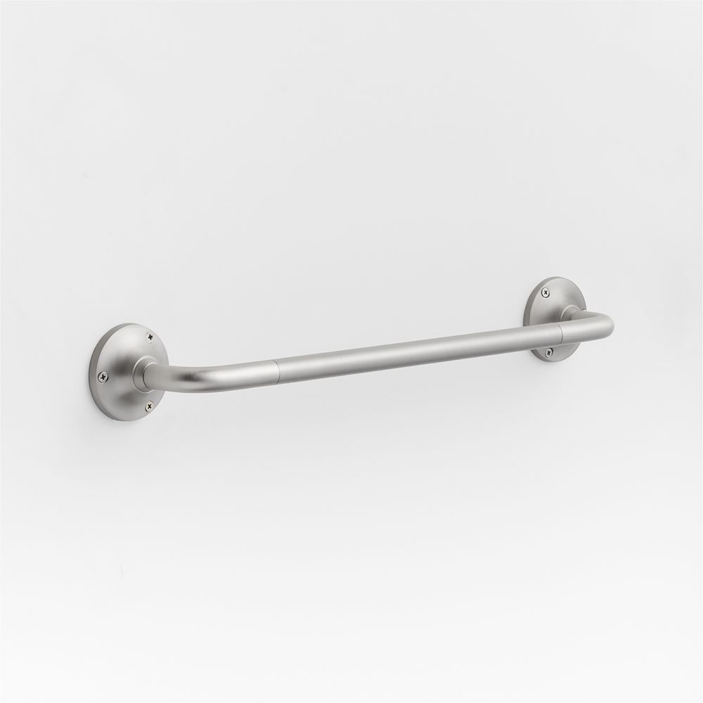 Classic Round Brushed Nickel Bath Towel Bars