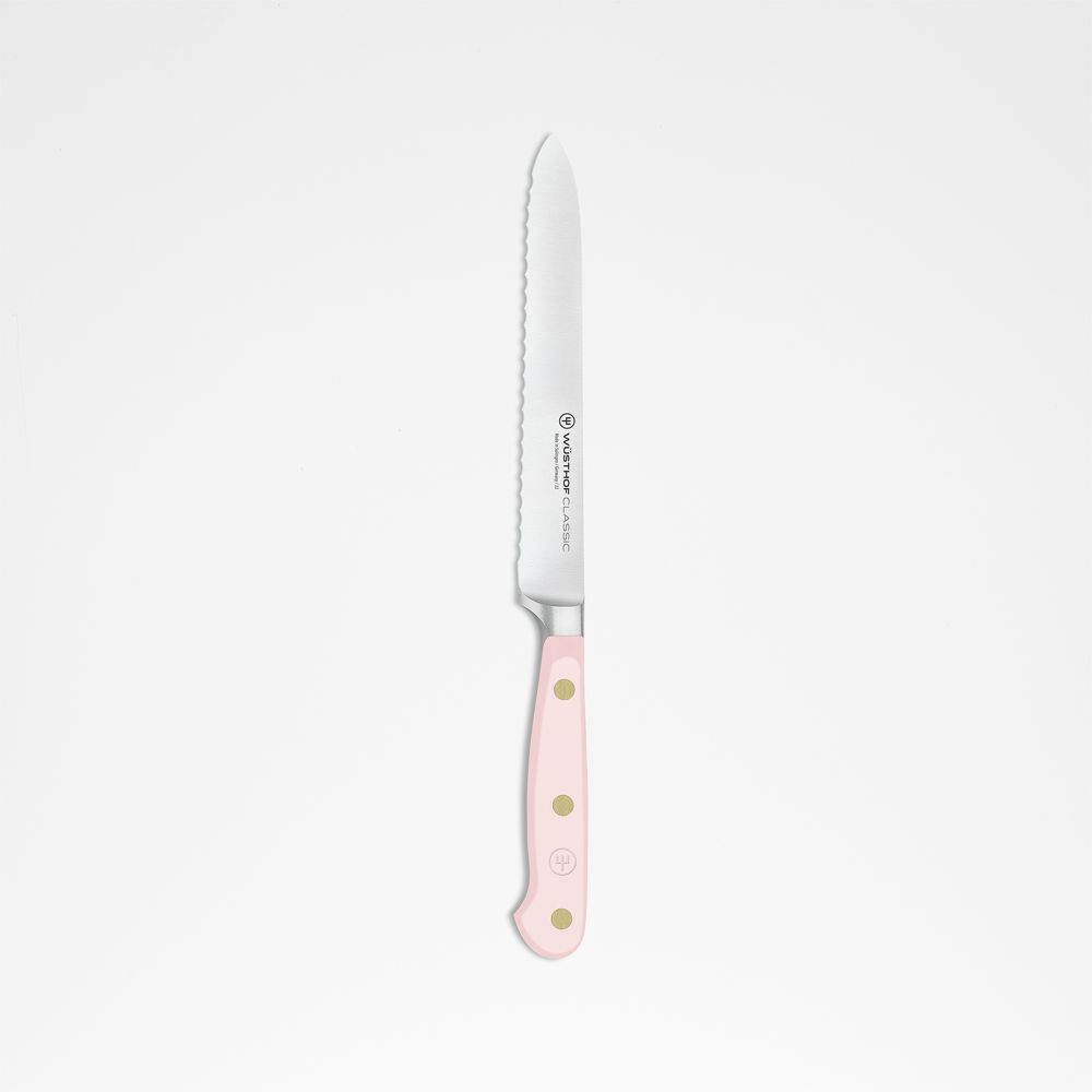 Wusthof Classic Color Pink Himalayan Salt 5" Serrated Utility Knife