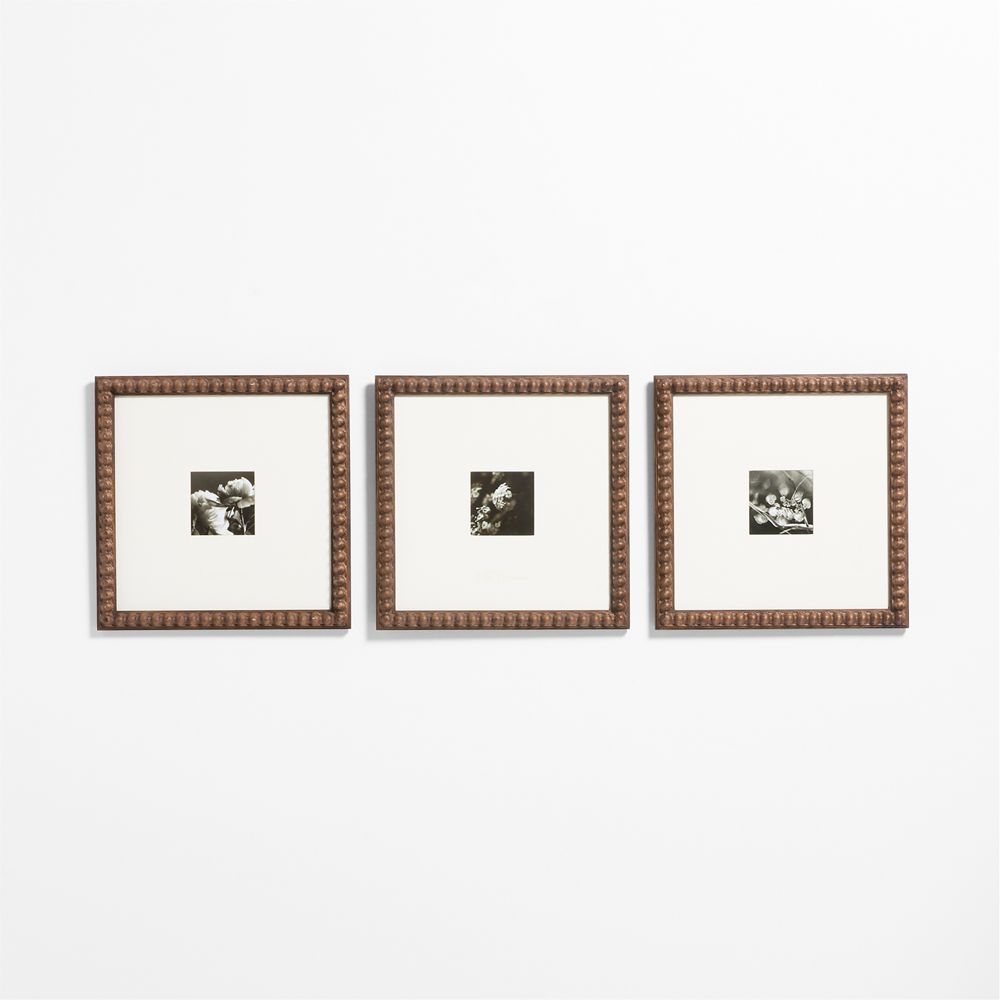 Elmhurst Beaded Walnut Gallery Wall Frames Set of 3
