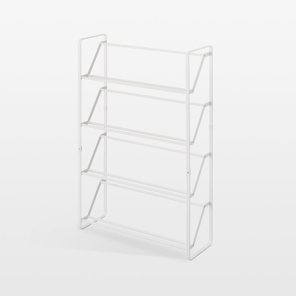 Yamazaki White Steel Large Shoe Rack 31"