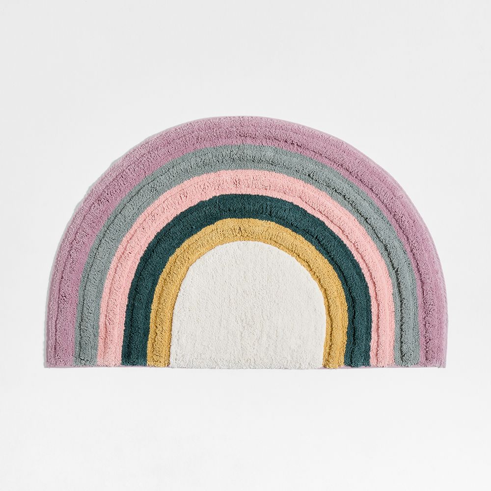 Asha Rainbow Cotton Kids Bath Mat