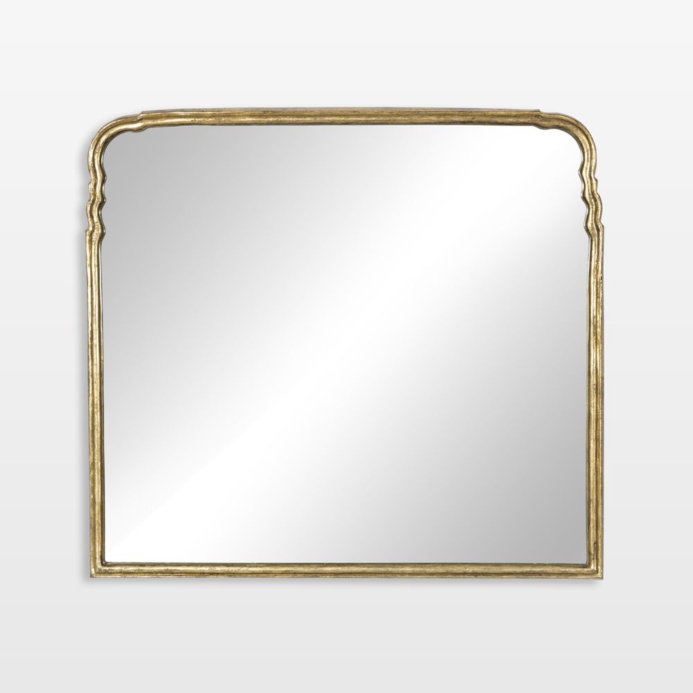 Amelie Antique Brass Mantel Mirror 39.5" x 36"