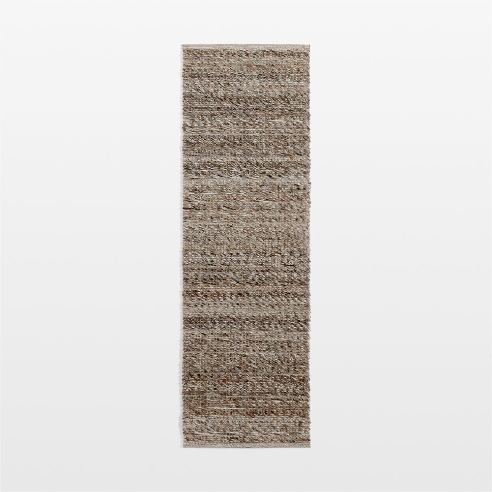 Andalucia Performance Handwoven Taupe Beige Runner Rug 2'10"x9'