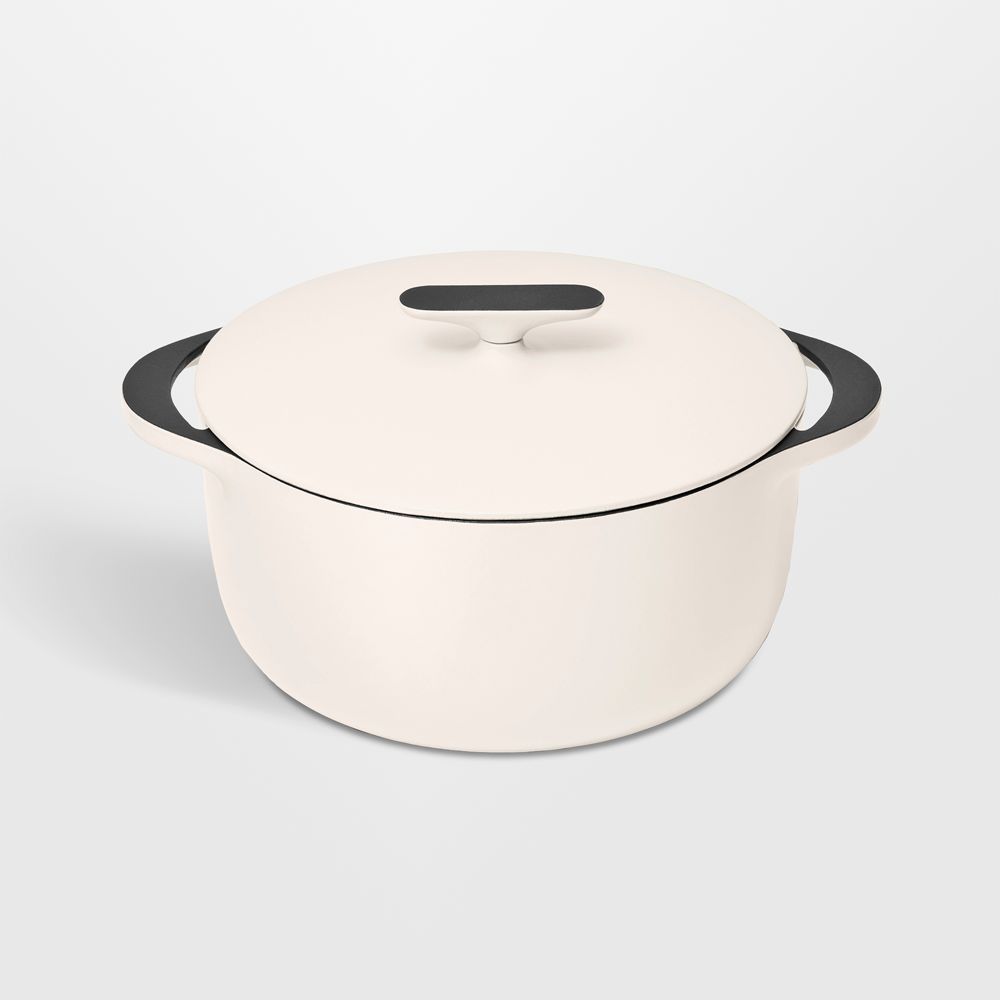 Caraway 6.5-Qt. Cream Enameled Cast Iron Dutch Oven with Lid