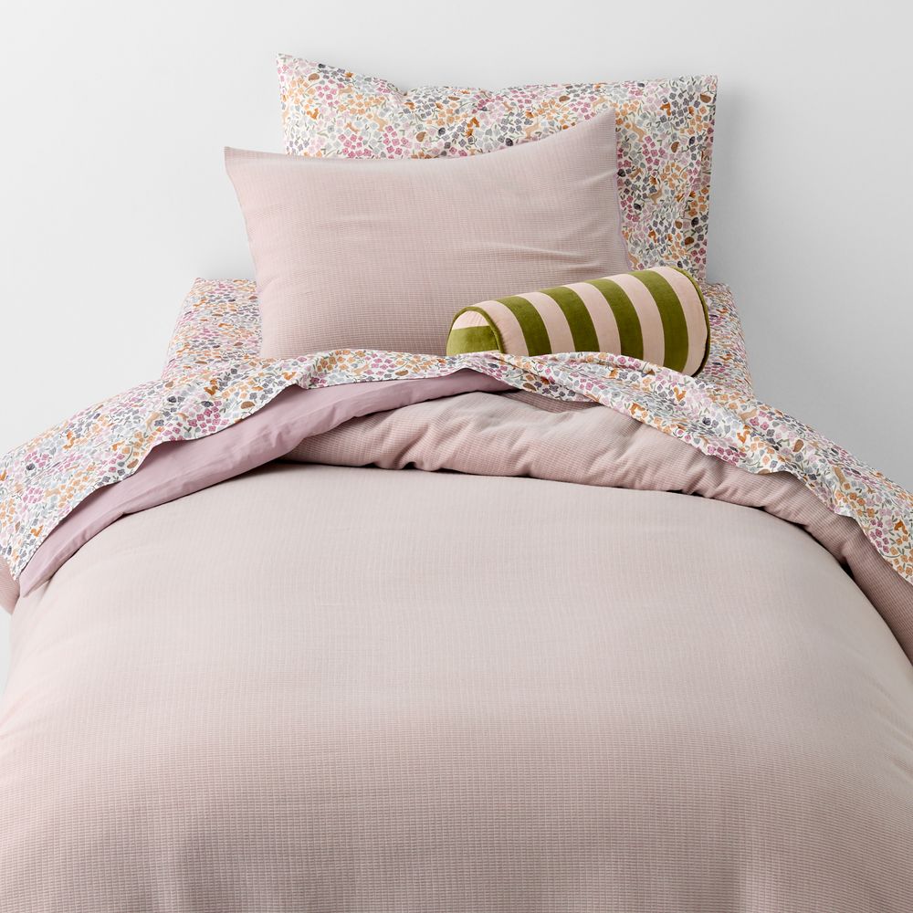 Biscuit Gauze Wildflower Purple Kids Duvet Cover