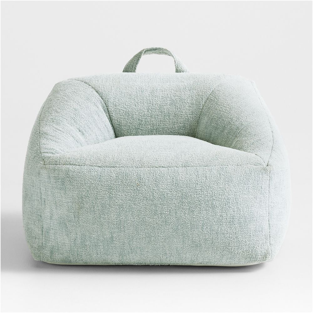 Charlie Mist Blue Organic Cotton Boucle Kids Lounge Chair