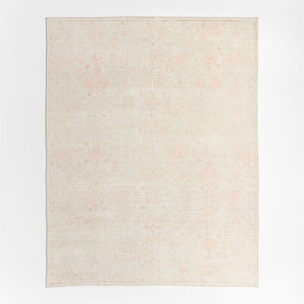 Hana Pink Floral Washable Area Rug