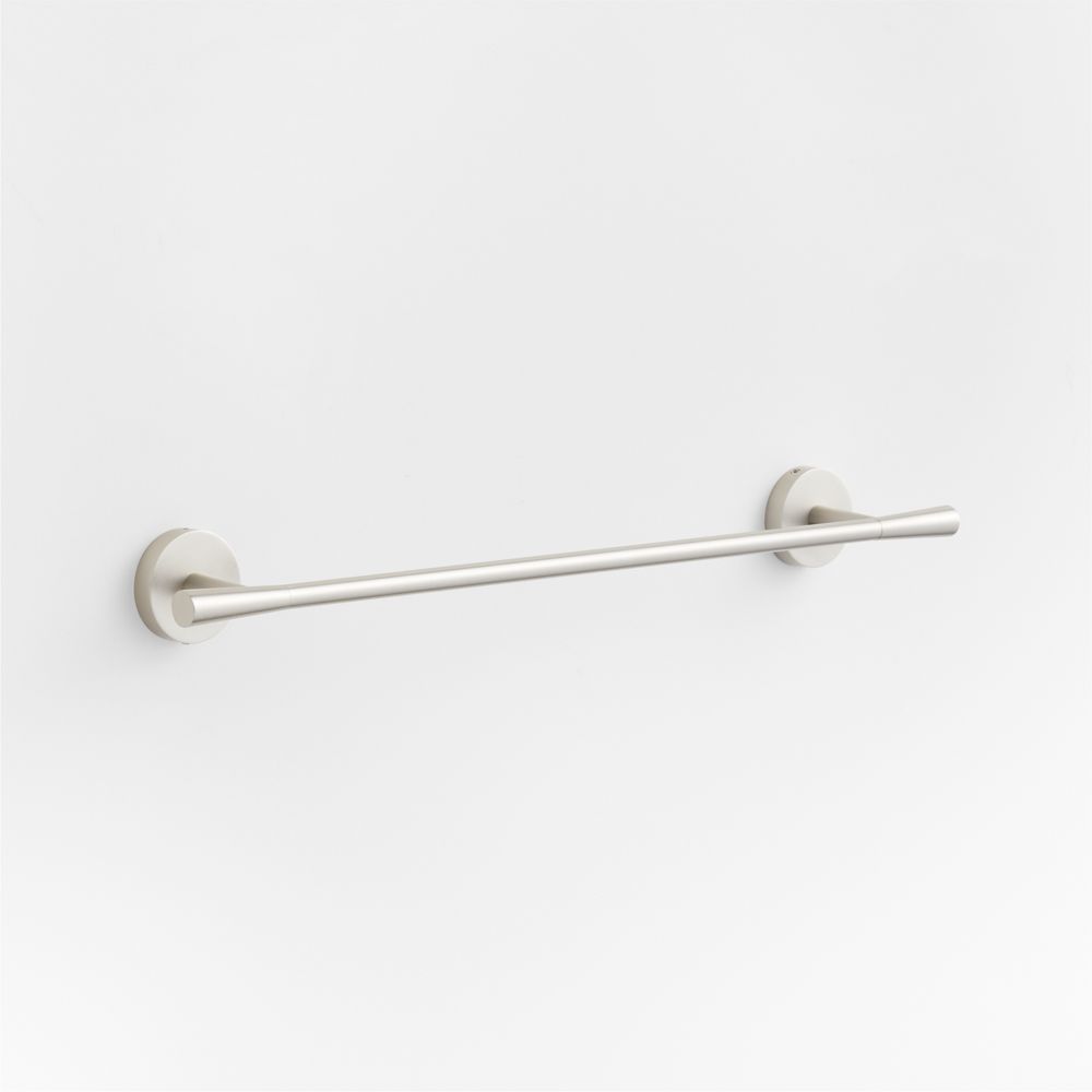 Tapered Brushed Nickel Bath Towel Bars