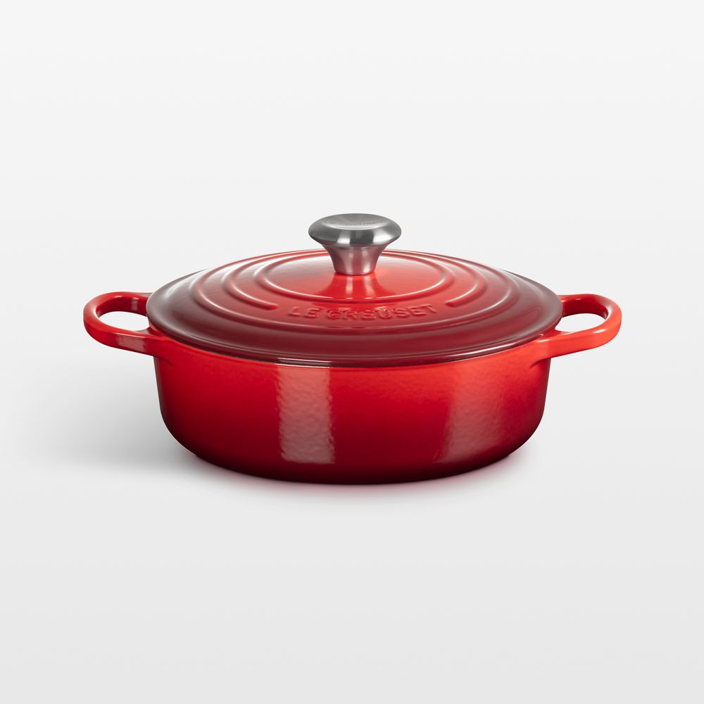 Le Creuset Signature 3.5-Qt. Cerise Enameled Cast Iron Round Wide Dutch Oven