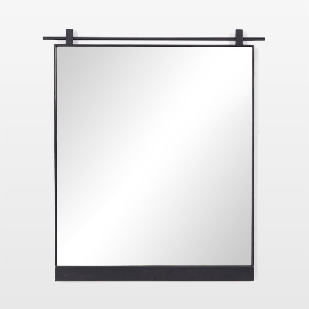 Mael Antique Black Wall Mirror 30" x 34"