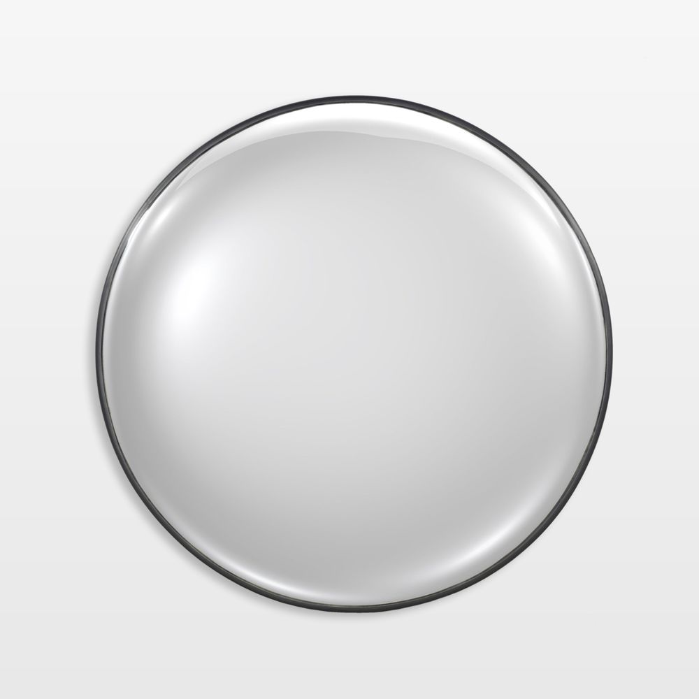 Blanche Black Convex Wall Mirror 46.5"