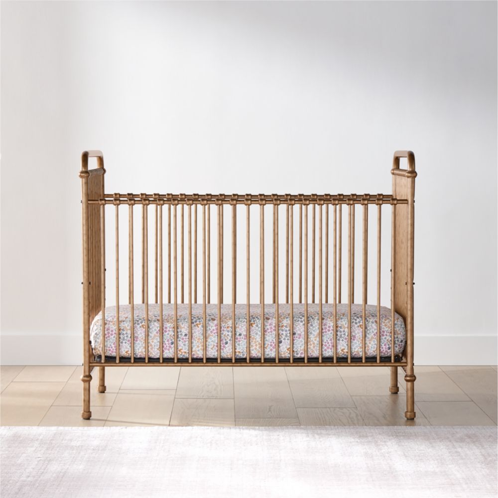 Namesake Abigail Vintage Gold Iron 3-in-1 Convertible Baby Crib
