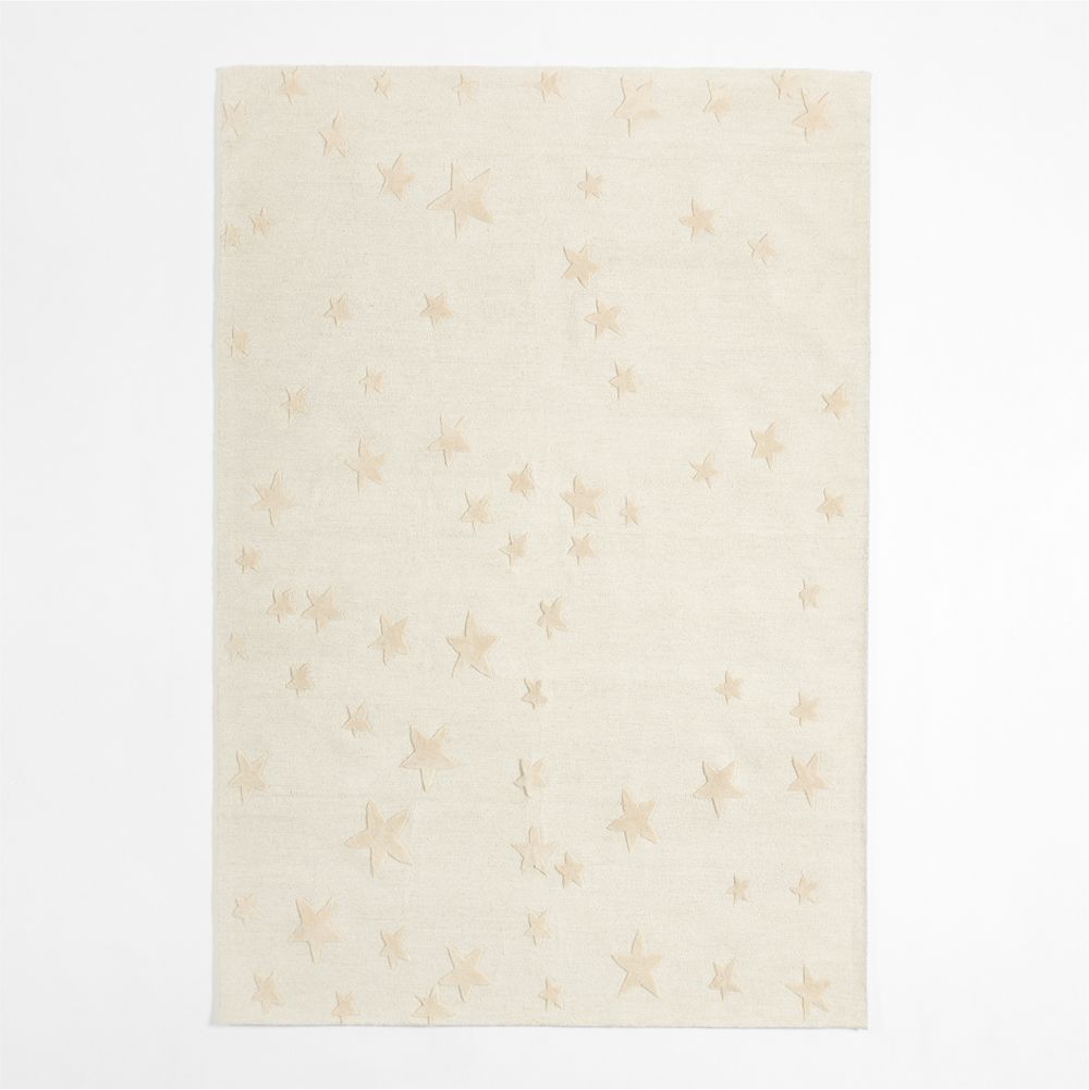 Modern Star Wool Pampas Ivory Kids Area Rug