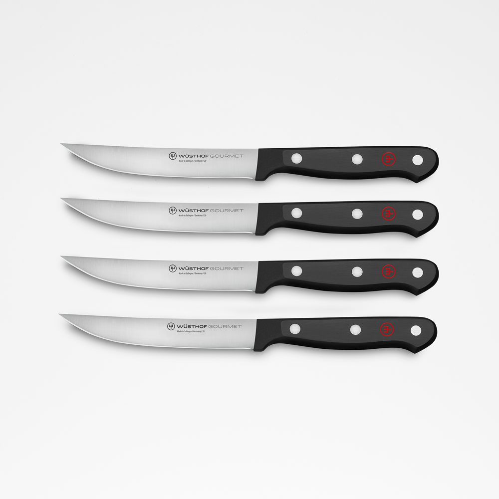 Wusthof Gourmet Black Steak Knives, Set of 4