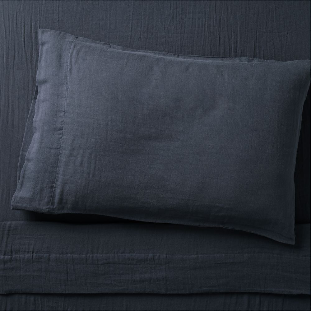 Supersoft Midnight Navy Blue Organic Cotton Queen Gauze Kids Sheet Set